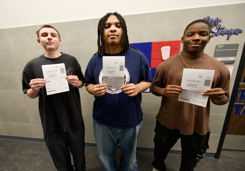 Voter registration at CHS