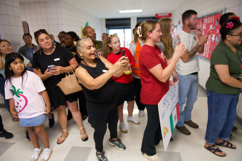 Families enjoy HH hallway parade