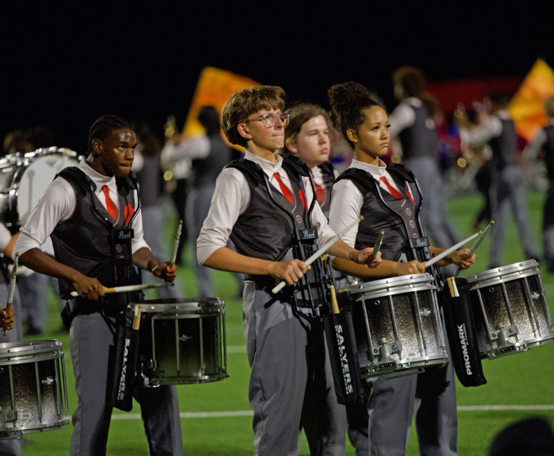 CHS Bobcat Band snare line