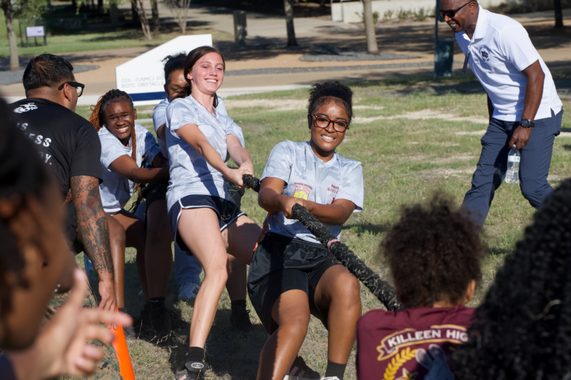 Cadets compete in tug-of-war