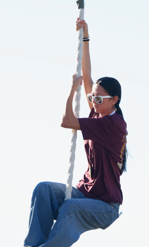 High school JROTC cadets at TAMU-CT ROTC facility