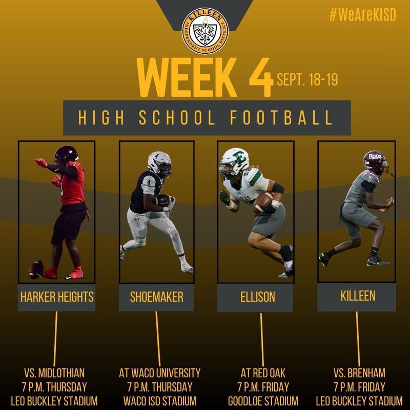Week 4 football matchups graphic
