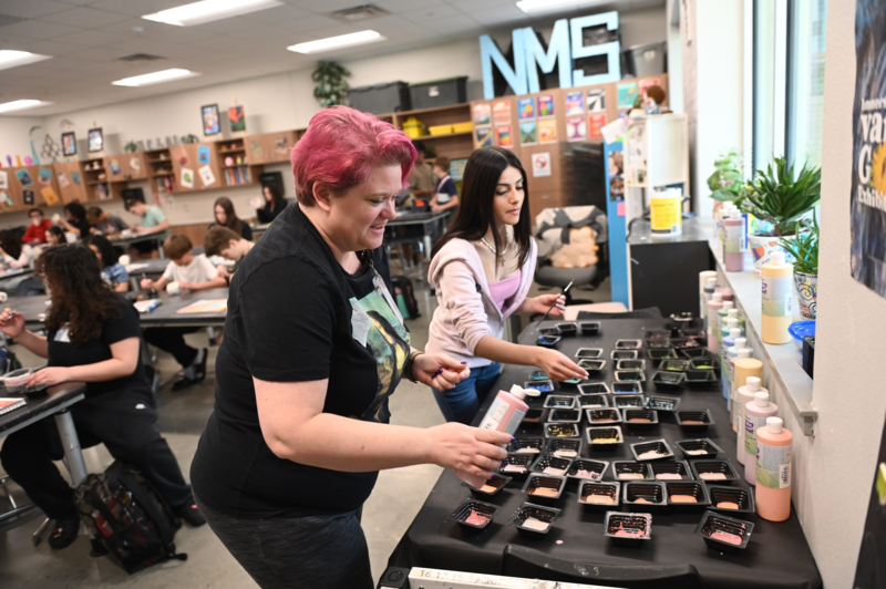 Nolan MS advanced art class