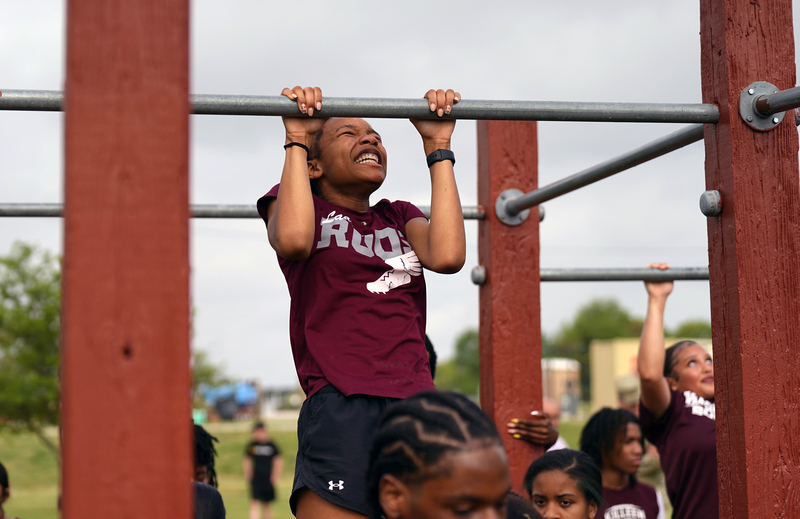 KHS athlete at basic training