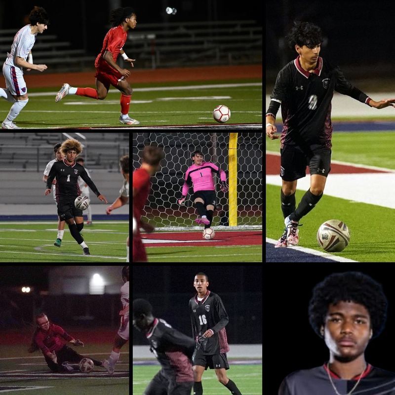 Soccer players collage