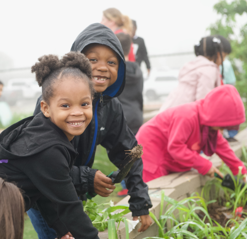 Earth Day gardening at RCES