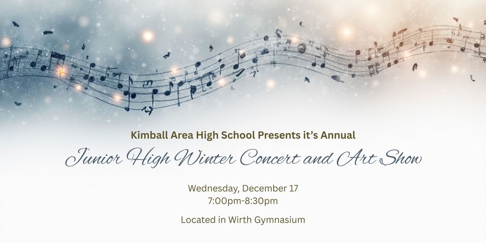 winter background with red accents and music notes