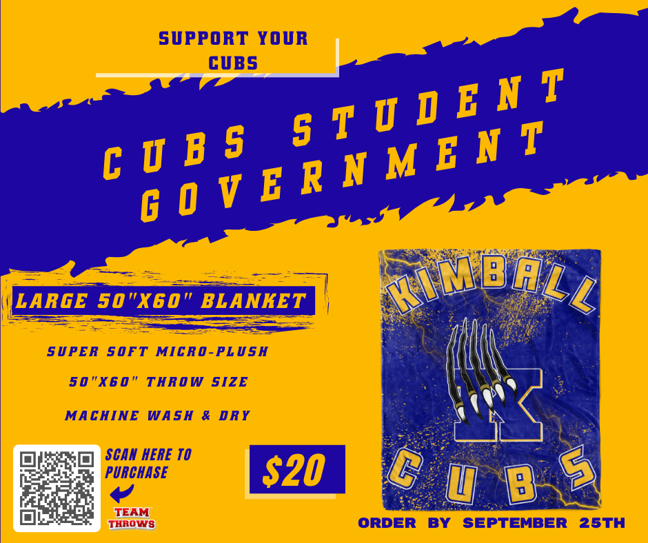 blanket fundrsider flyer blue & gold