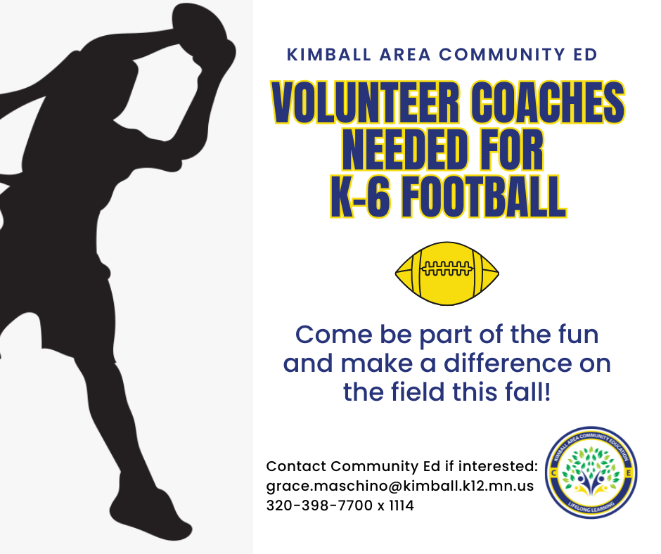 Football Volunteer Coaches Needed this Fall