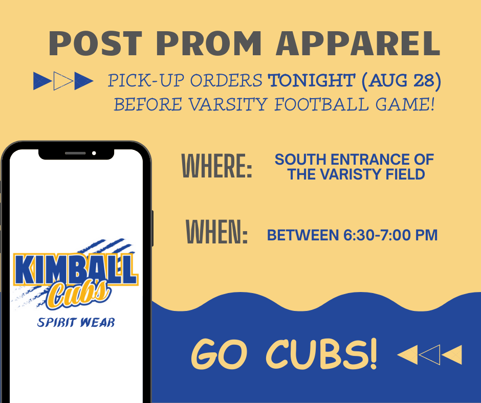 Post Prom Clothing Orders - Pick up August 28