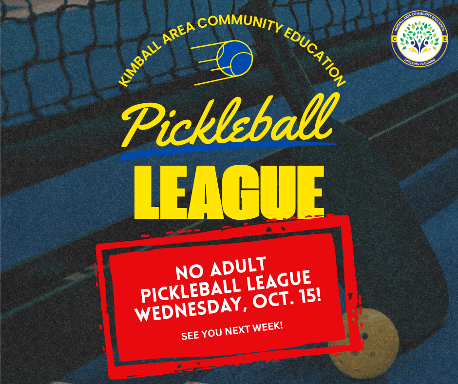 No Adult Pickleball League Tonight, Wednesday Oct. 15