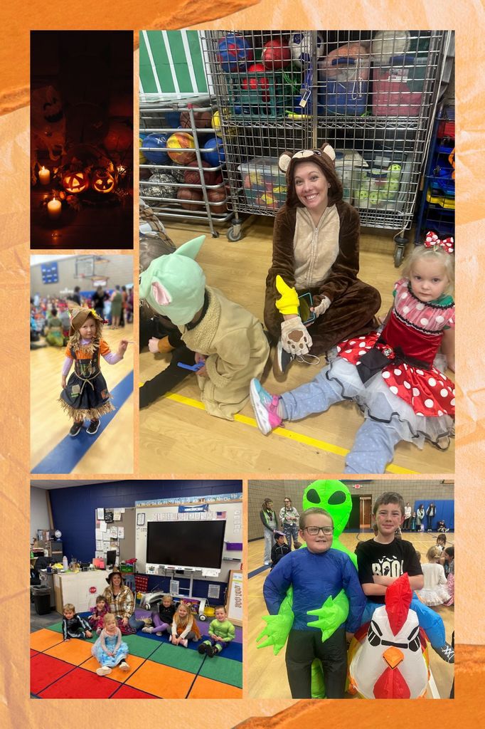 Orange & Brown Illustrative Halloween Photo Collage copy