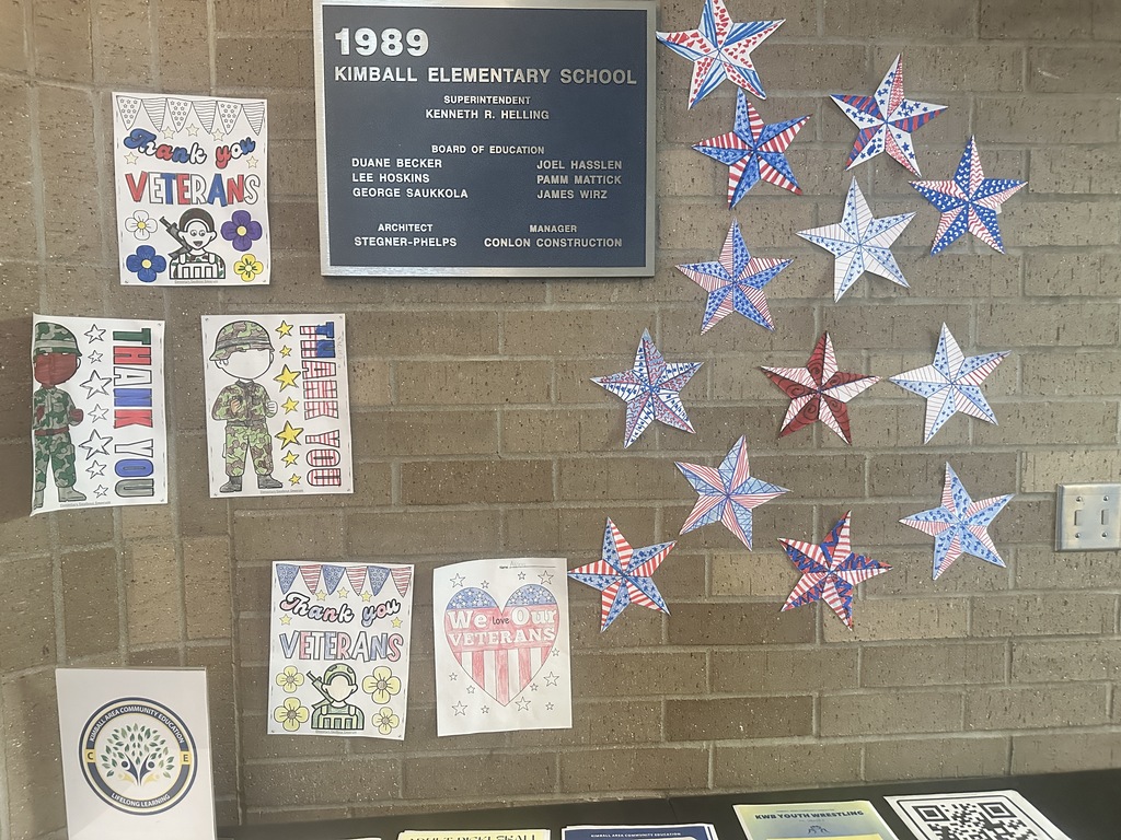 veterans thank you notes and stars on wall