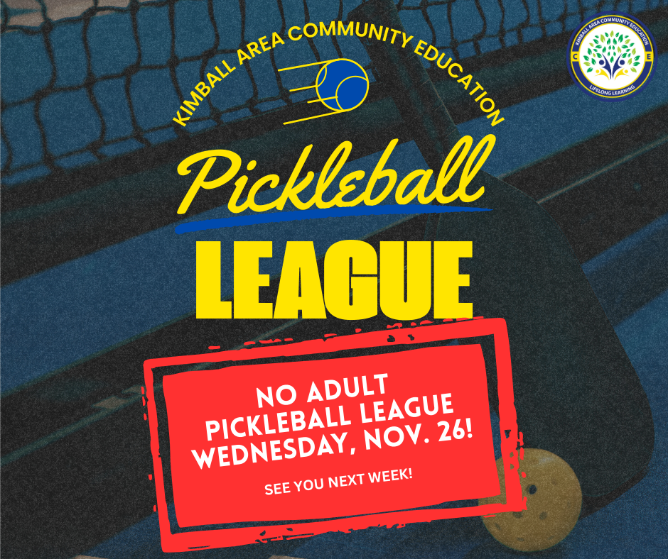 No Adult Pickleball League Tonight, Wednesday Nov. 26