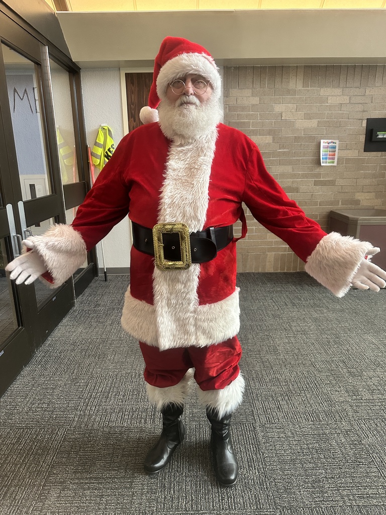 santa with arms out
