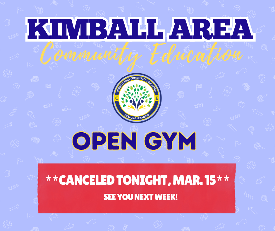 Open Gym canceled 3/15