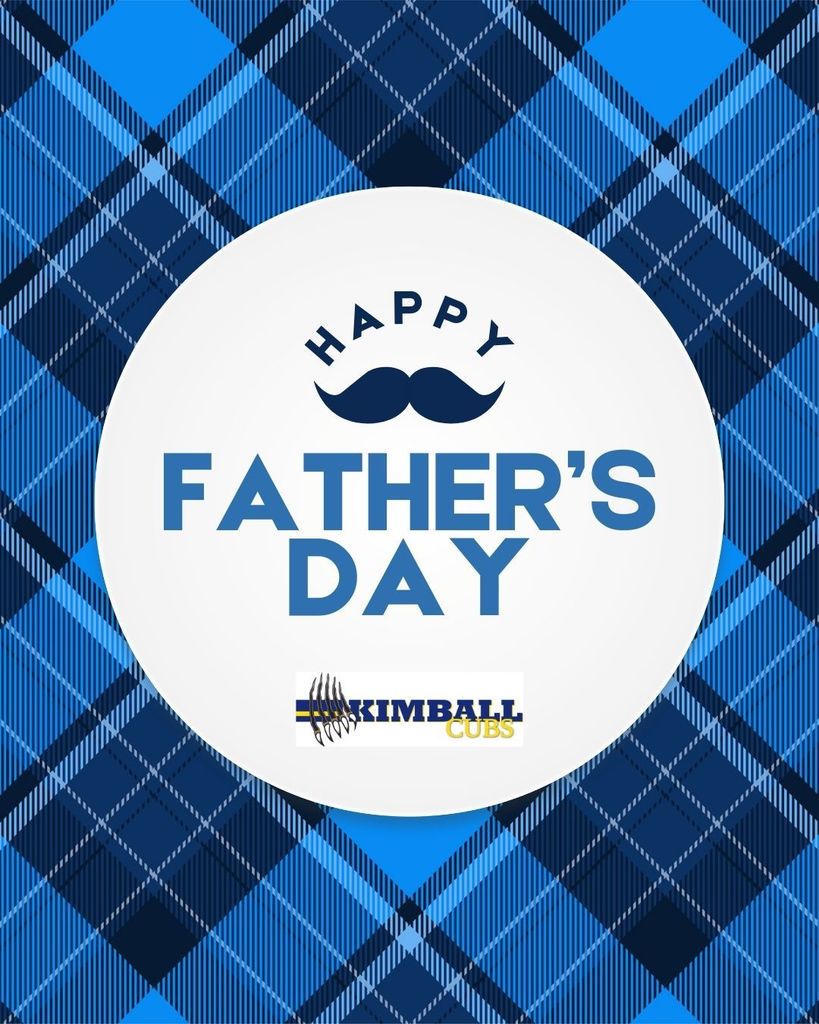 blue plaid happy fathers day with mustache