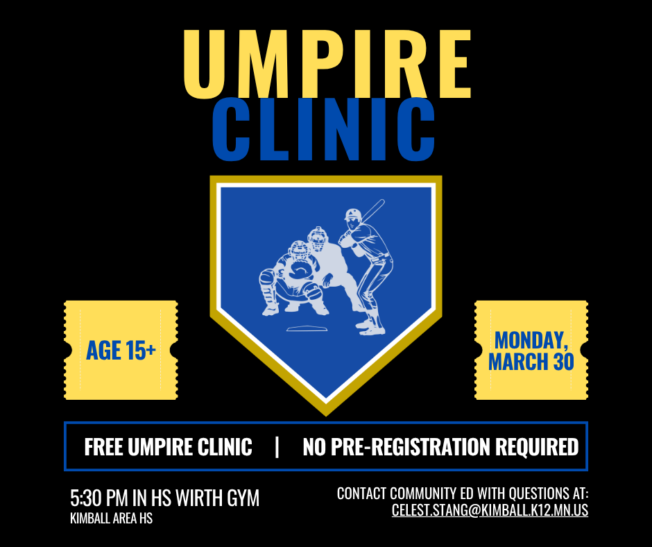 Free Umpire Clinic - March 30