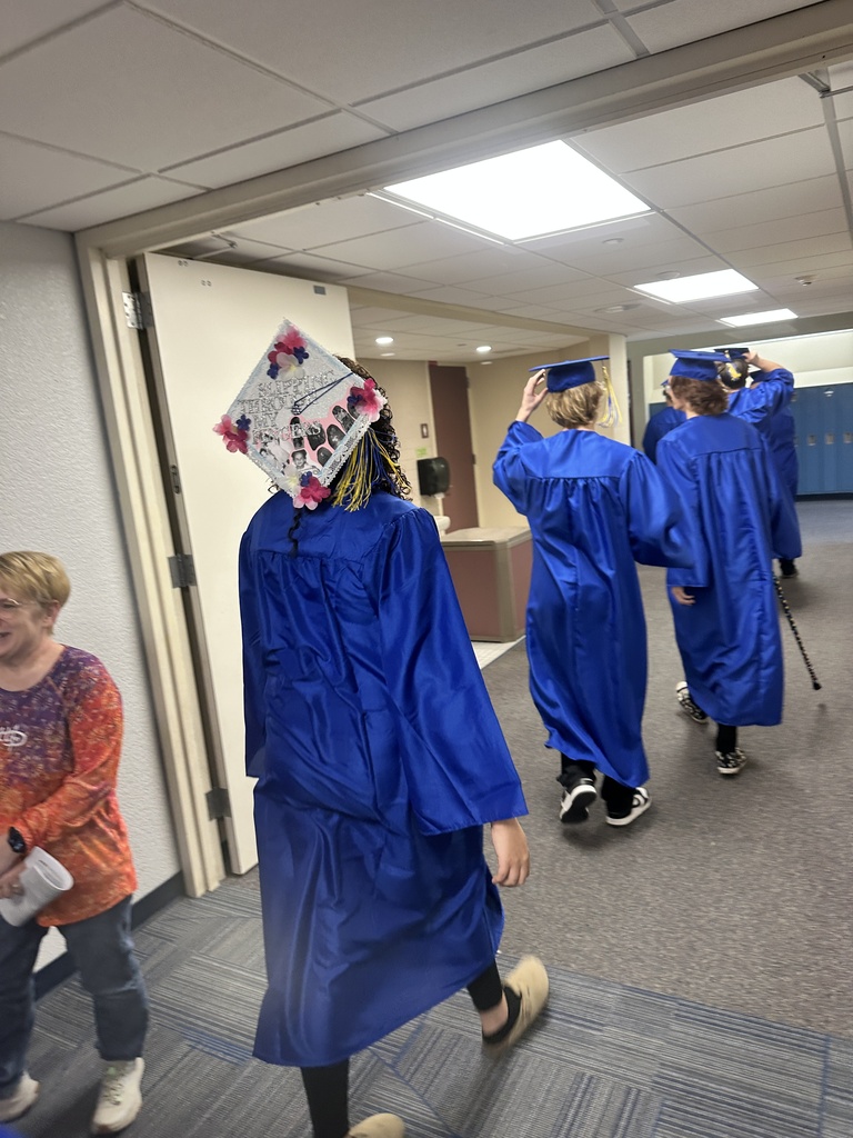 seniors in their cap and gowns