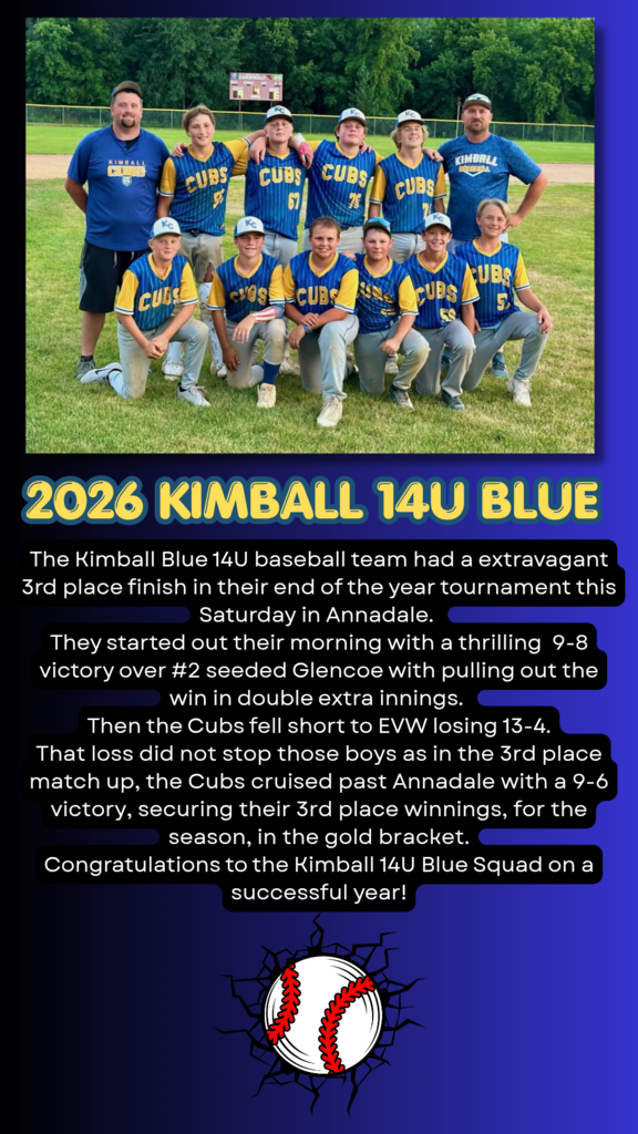 Kimball 14U Blue Baseball