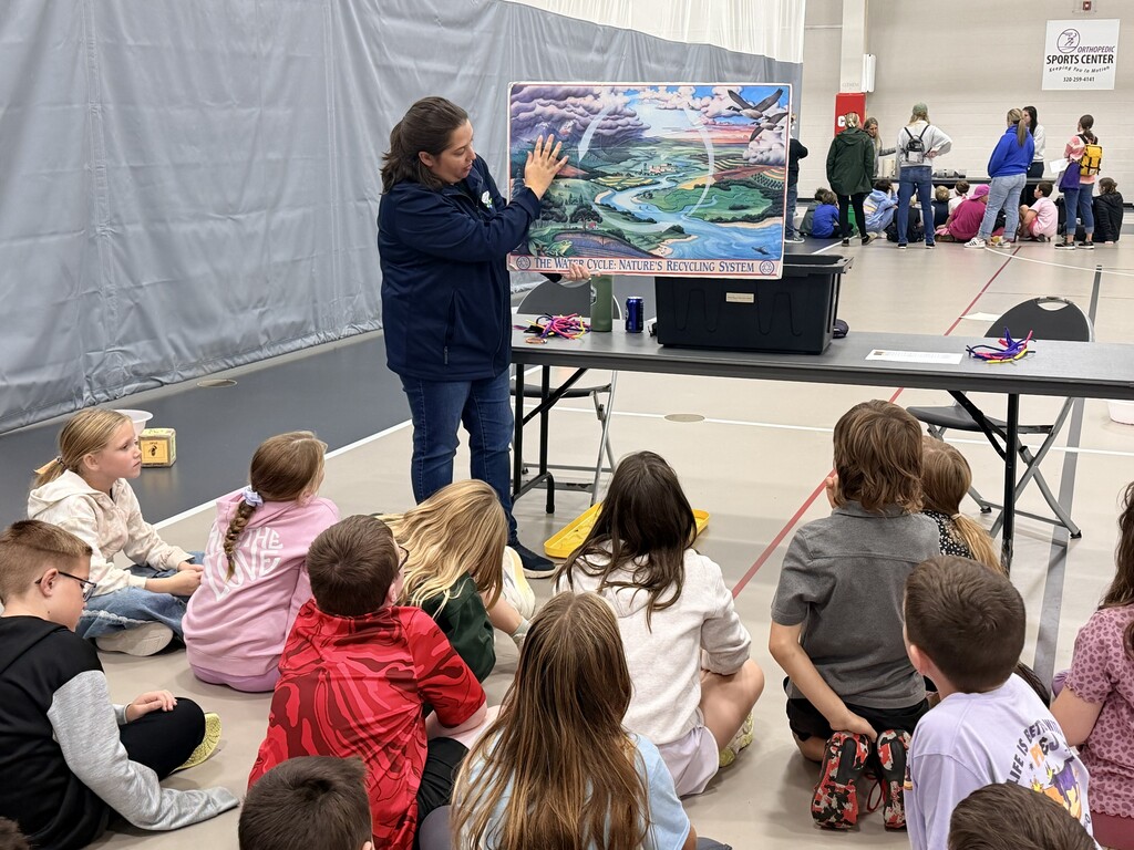 4th grade students learning about the water cycle