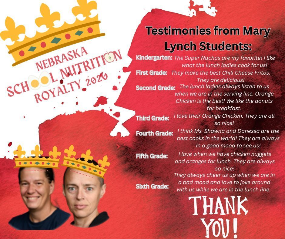 Nebraska School Nutrition Royalty