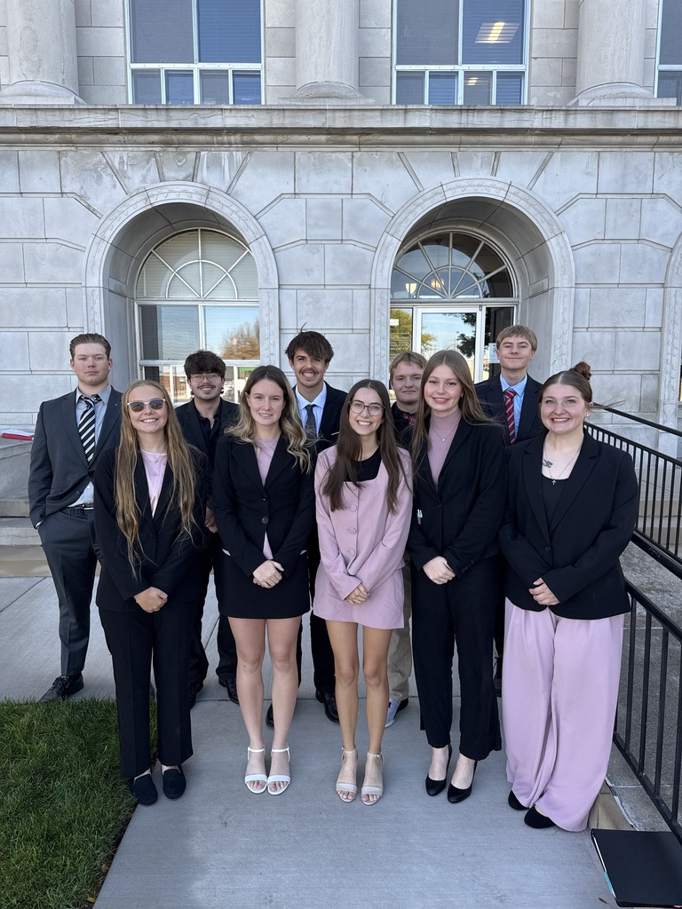 Kimball Mock Trial Team 10-29-26 at the Kimball County Courthouse