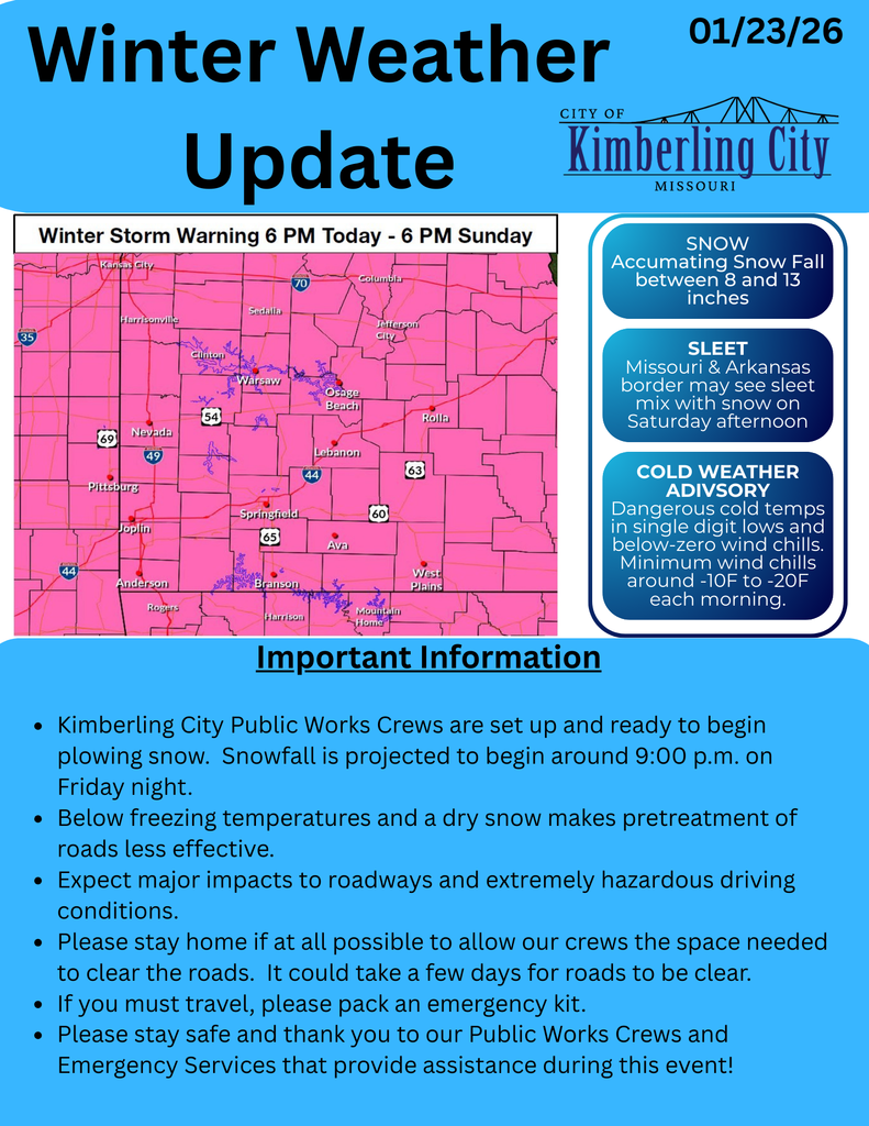 Winter Weather Update