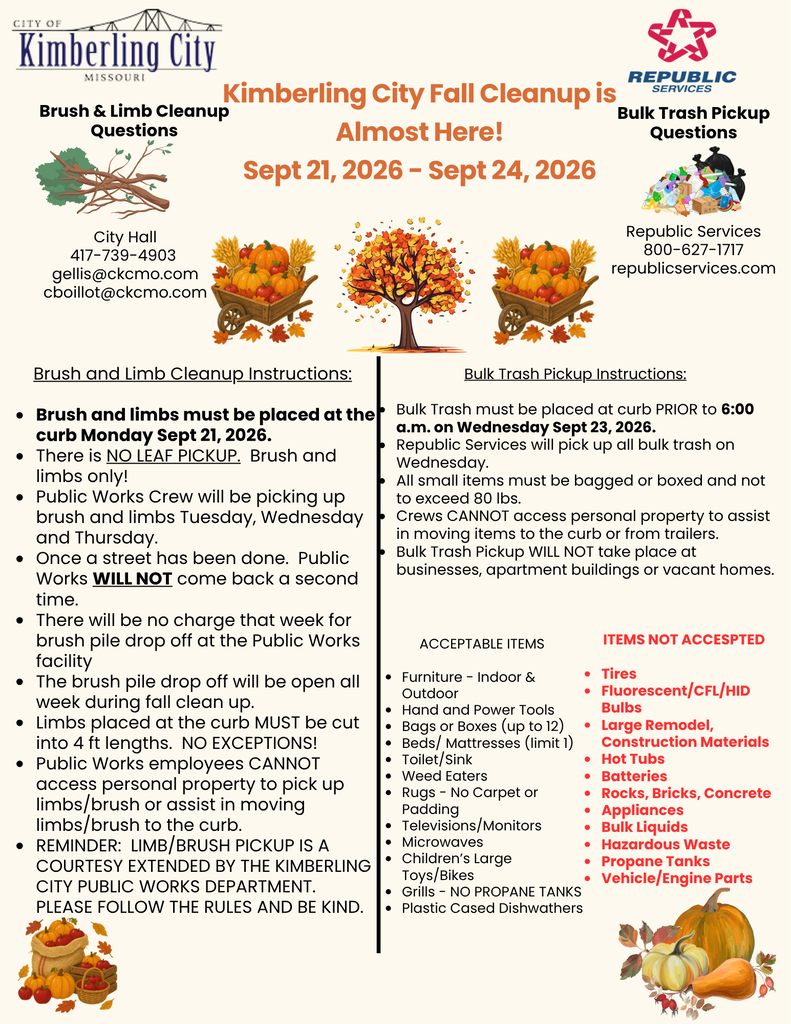 Fall Clean up 2026