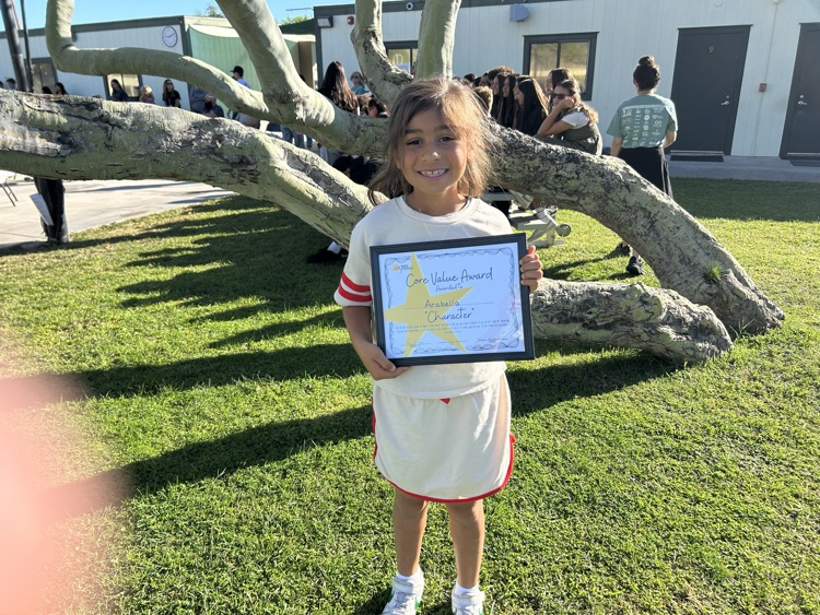 Our Core Value recipient, Arabella. Congratulations !