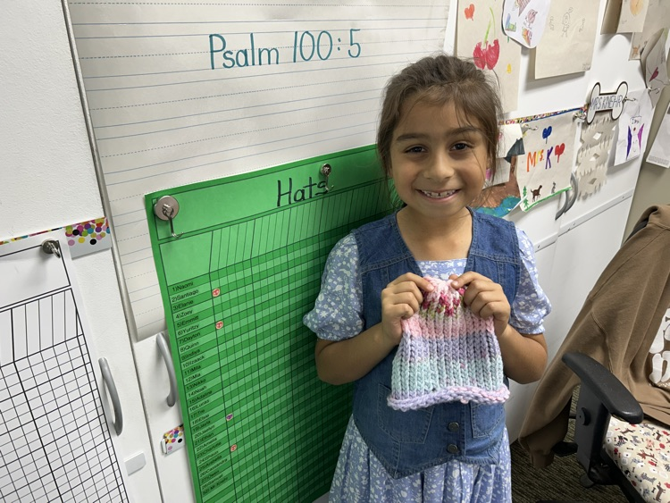 First hat, second also completed. 