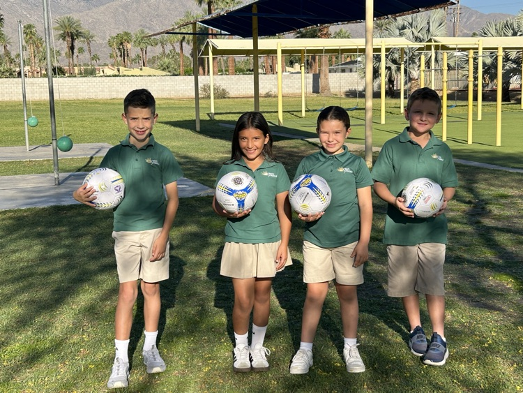 Our soccer ball recipients! Congratulations!