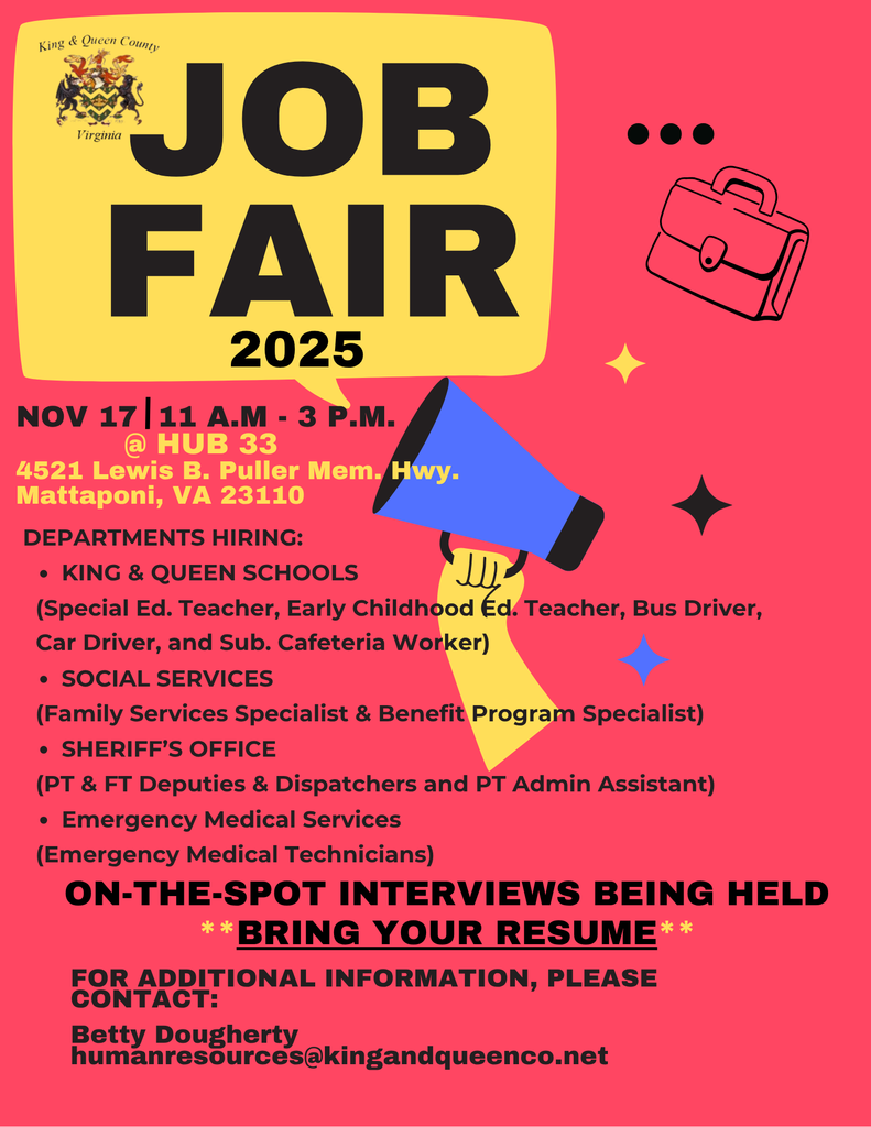Job Fair Flyer at Hub 33 on Nov 17 11:00-3:00 for KQPS, KQ DSS, KQSO, KQ EMS