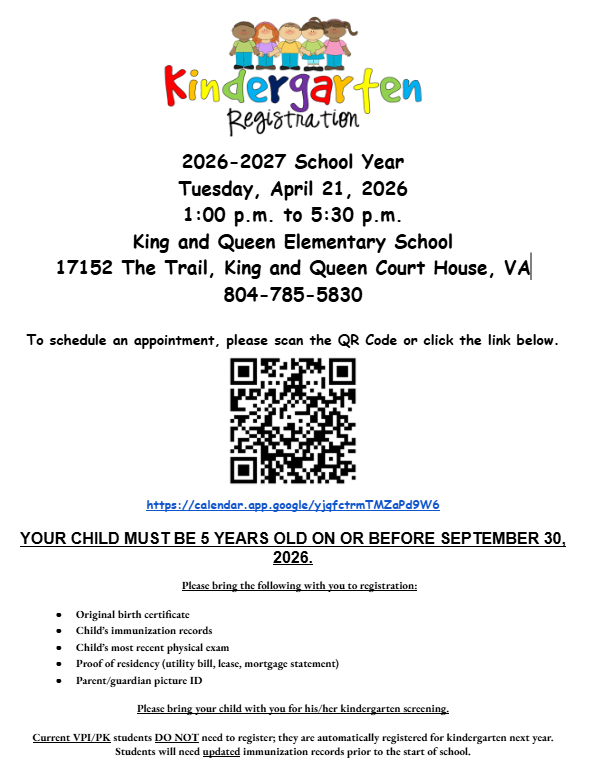 KQES Kindergarten Registration Flyer