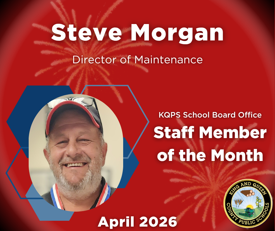sbo staff member of month april 2026 steve morgan