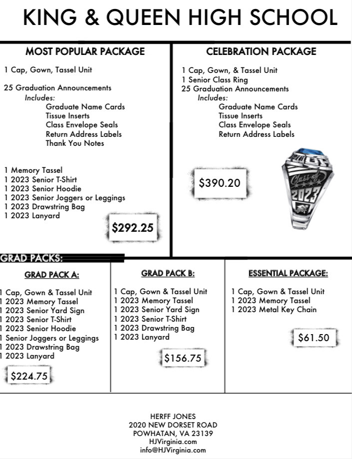 KQ CHS Senior Packages with Pricing