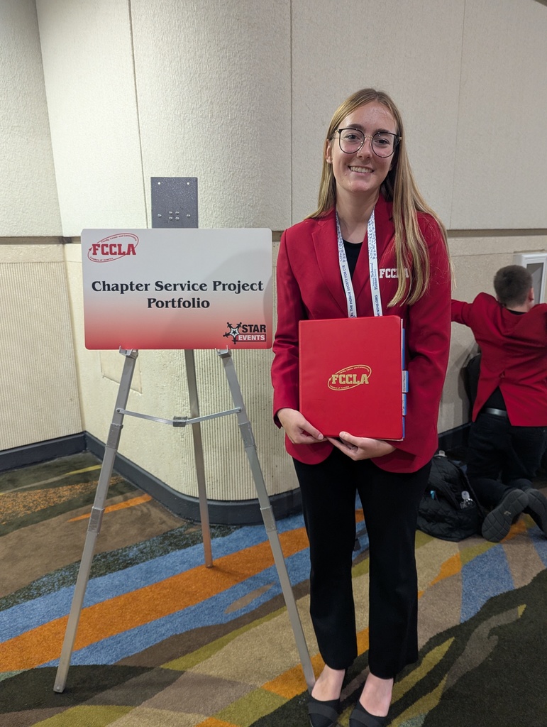 Annalee with her Chapter Service Project Portfolio project: Clothing Drive is on A Roll