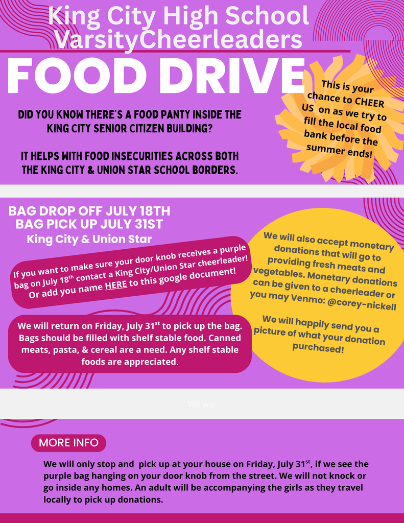 Cheer Food Drive