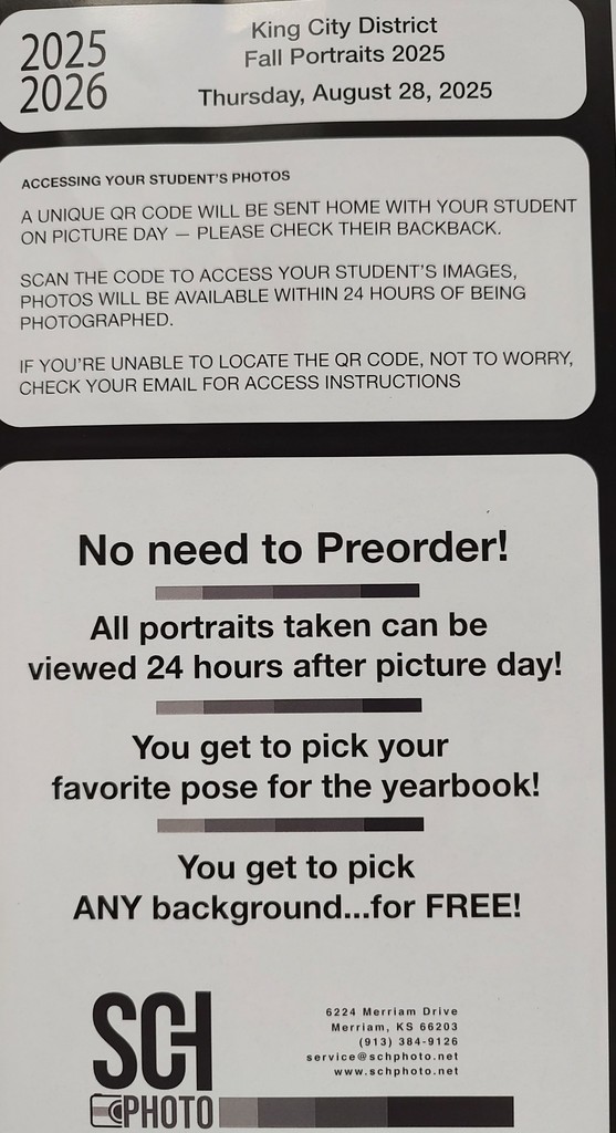 Picture Day Tomorrow!