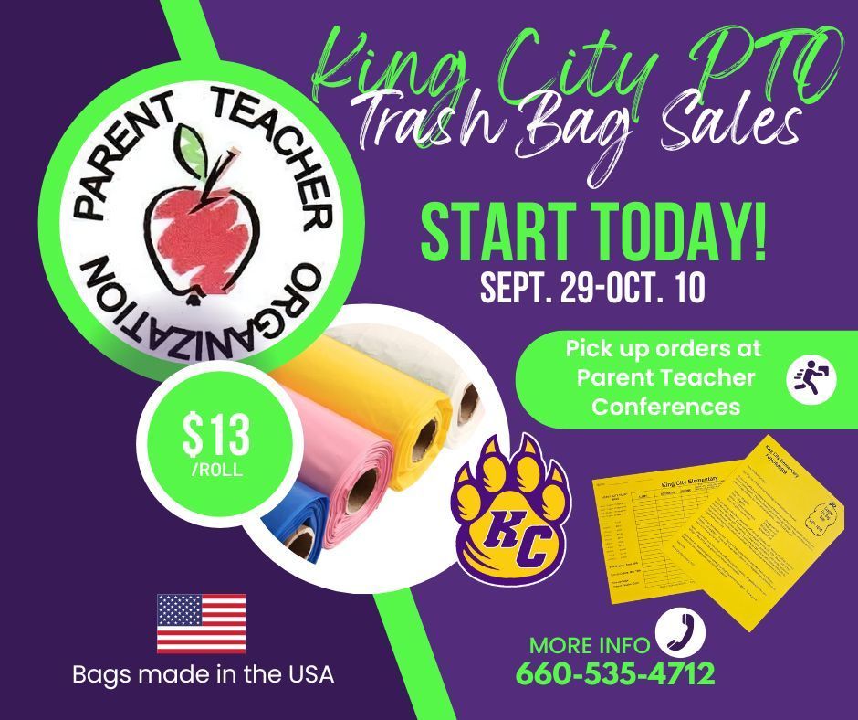 PTO Trash Bag Sales