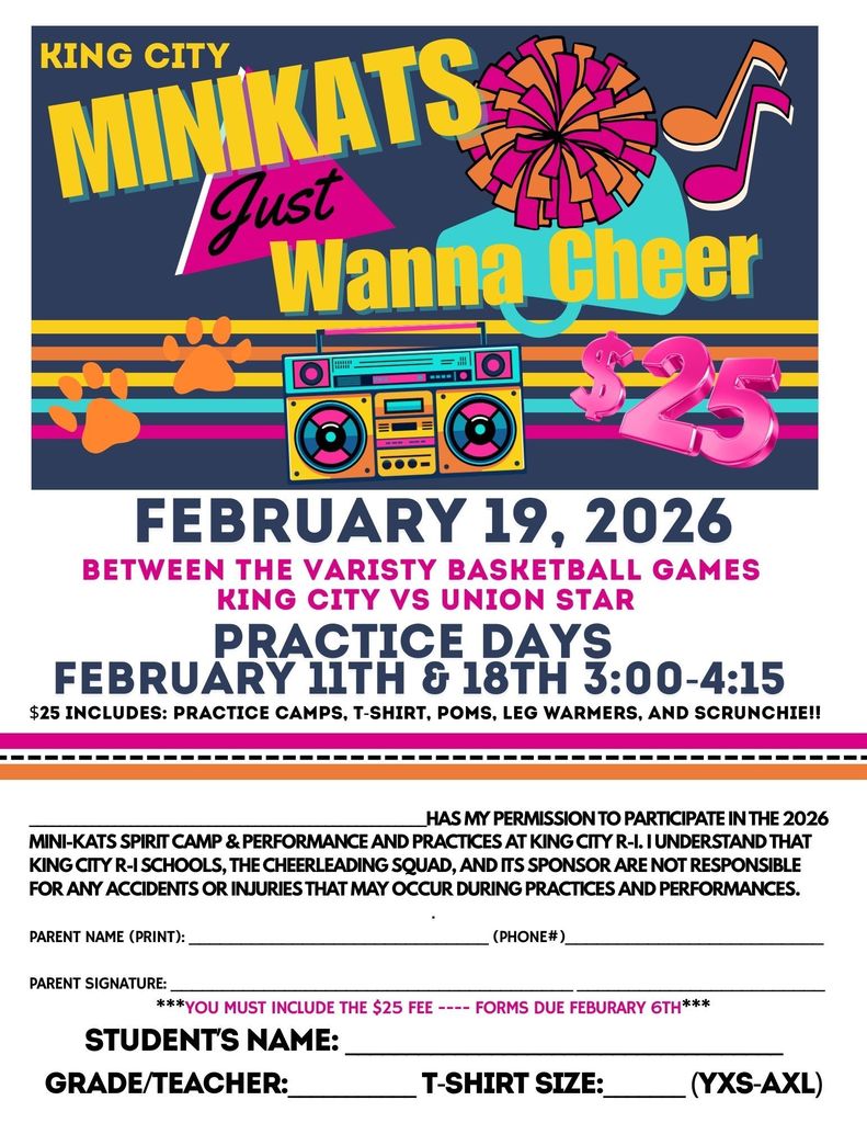 Mini-Kats Just Wanna Cheer FEB 19th