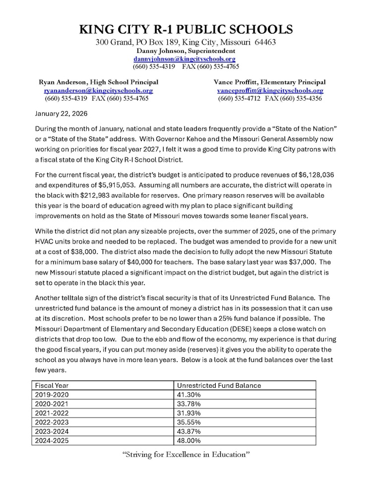 State of the District