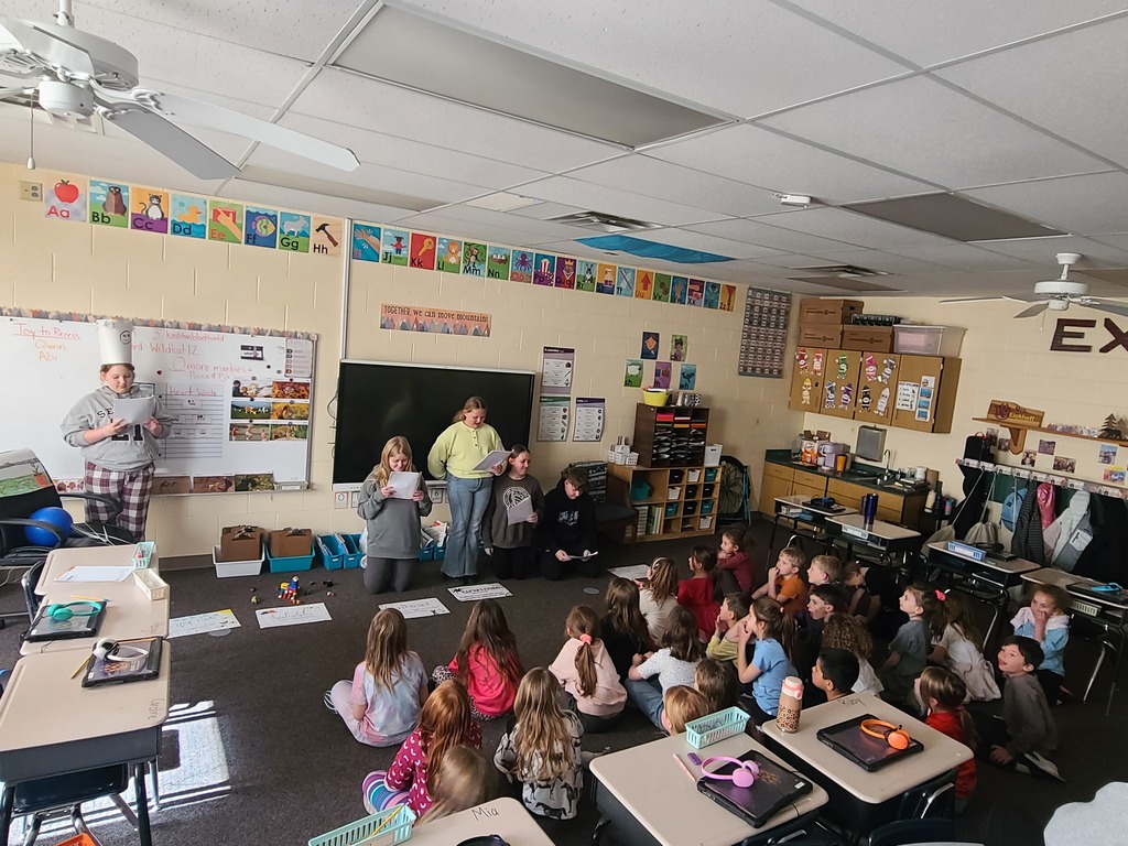 6th grade performing for 1st grade.