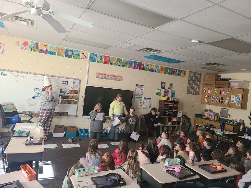 6th graders performing for 1st grade.