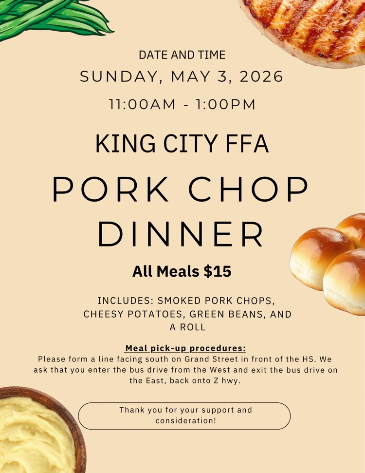 FFA Pork Chop Dinner