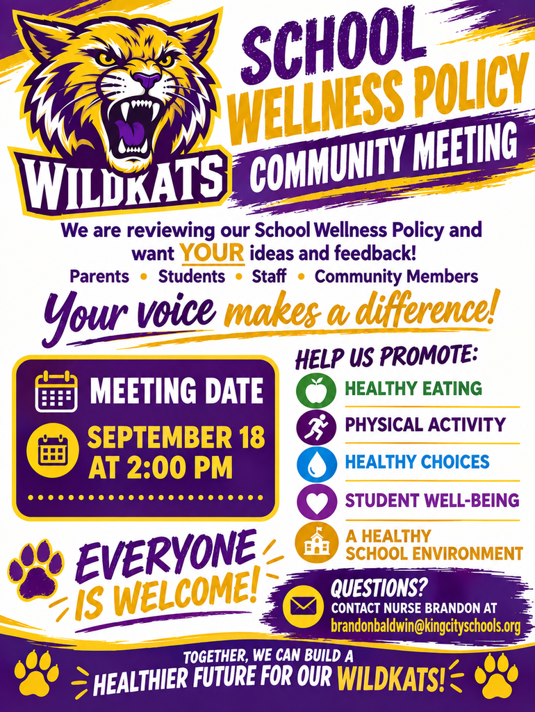 All are welcome to help keep our Wildkats healthy!