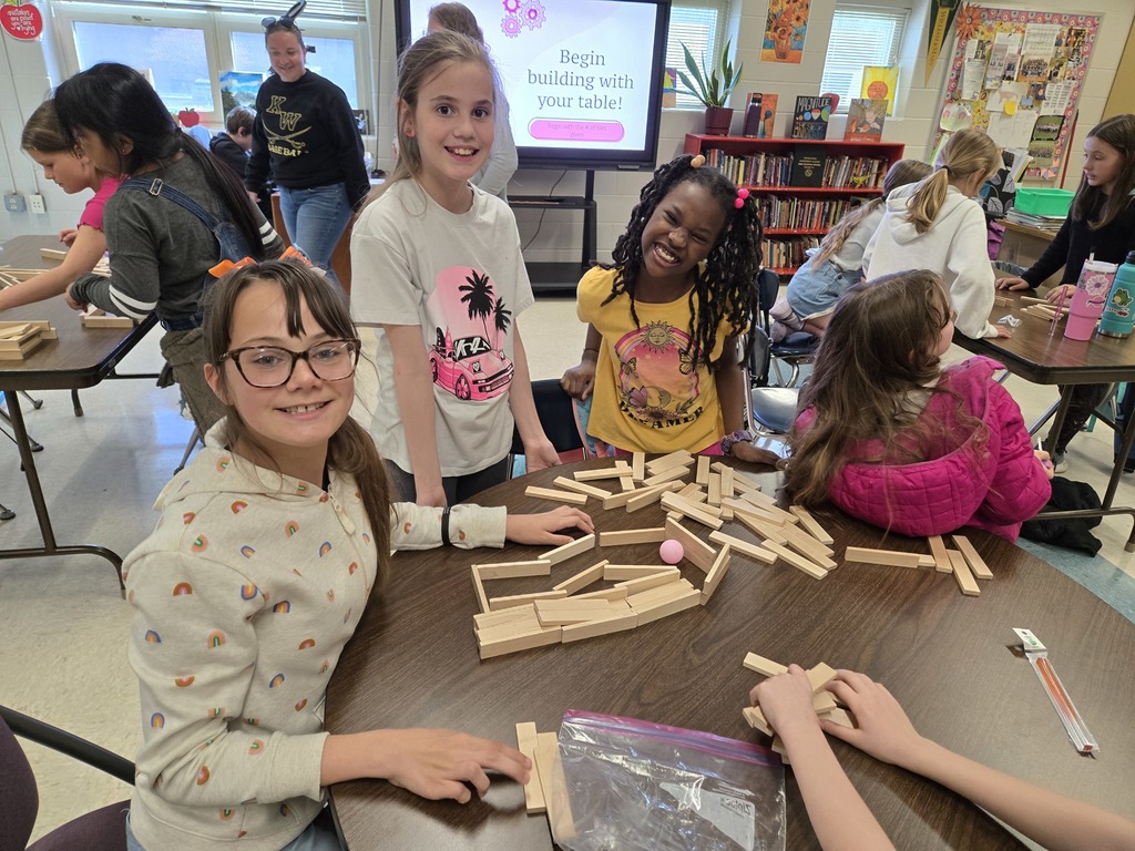 Students working on math project