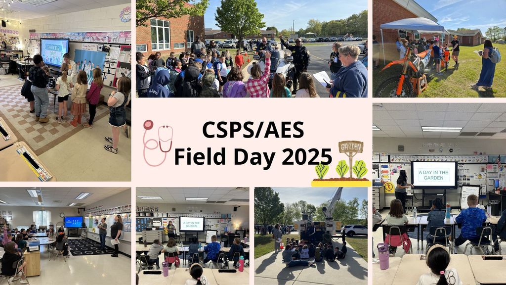 Collage of pictures from Career Day