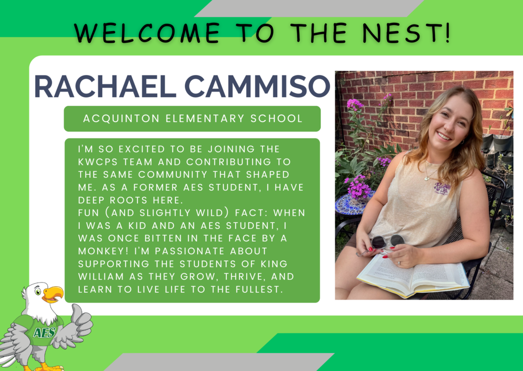 Welcome to the Nest Ms. Cammiso!