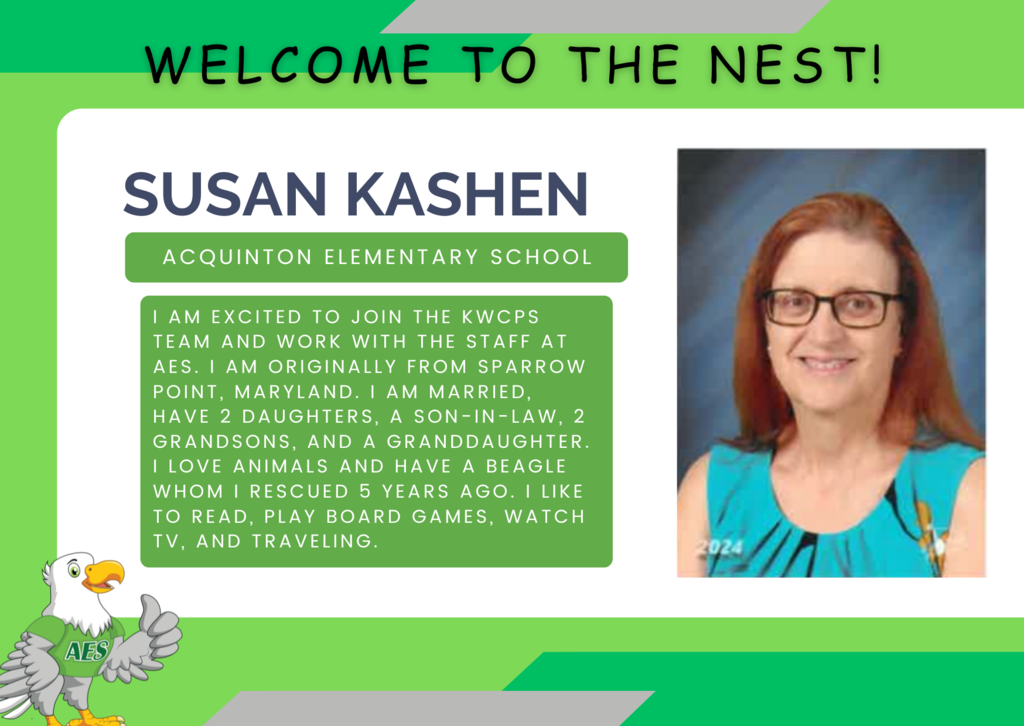 Welcome Susan Kashen